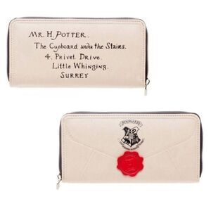 HARRY POTTER Hogwarts Letter Zip Around Wallet Faux Leather